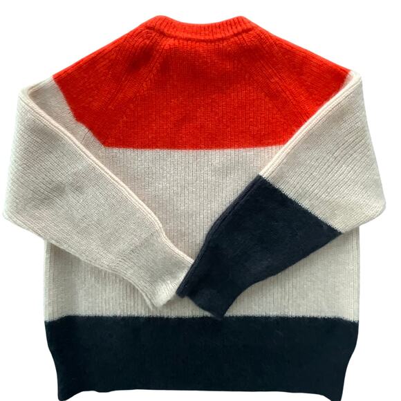JIL SANDER: Men's Color Block Mohair/Wool Sweater - Size M - Picture 6 of 11